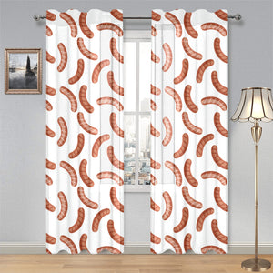 Sausage Pattern Print Design 04 Gauze Curtain