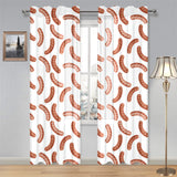 Sausage Pattern Print Design 04 Gauze Curtain