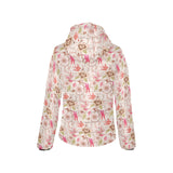 Swallow Pattern Print Design 01 Women's Padded Hooded Jacket