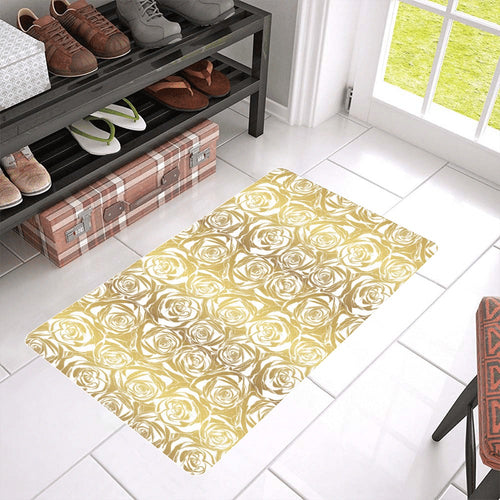 Rose Pattern Print Design 05 Doormat