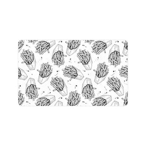 Hand drawn french fries pattern Doormat