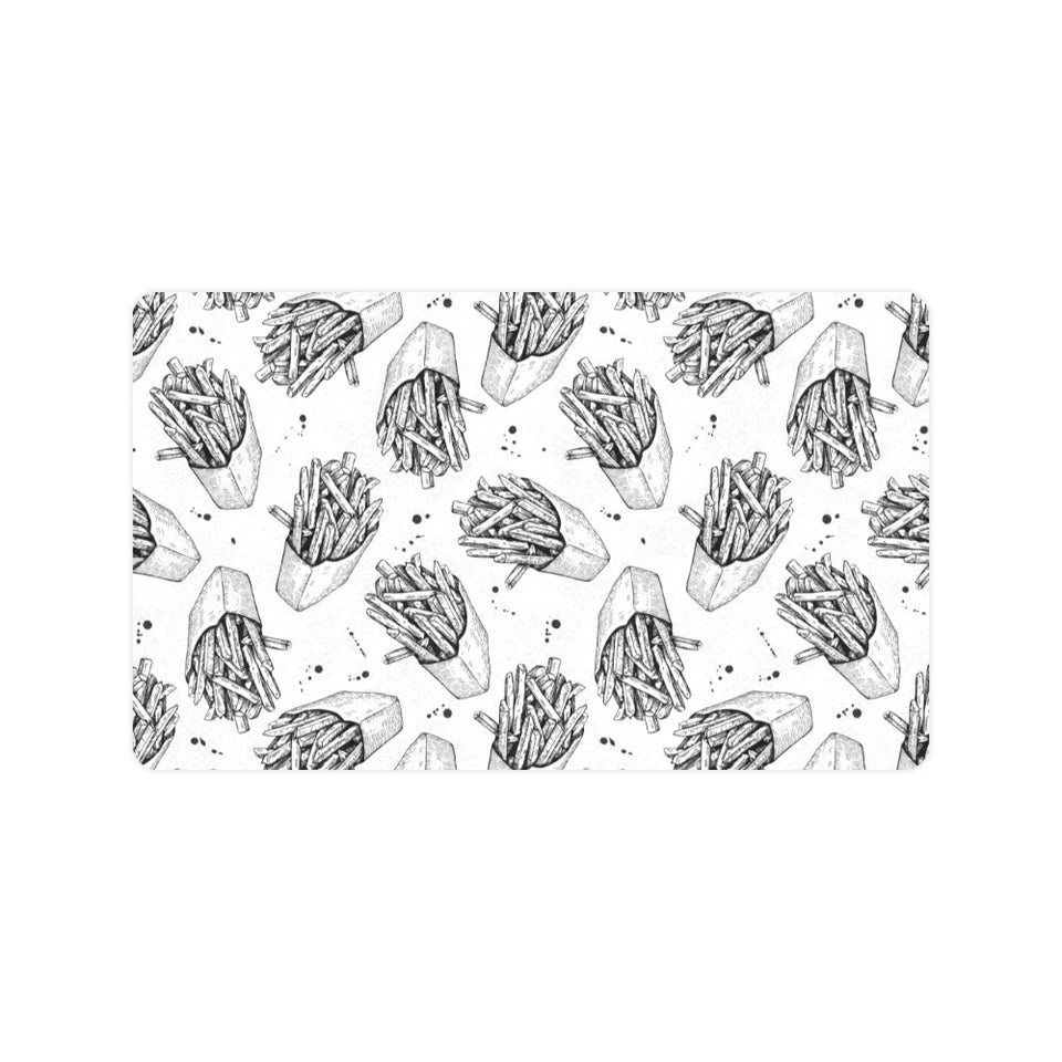 Hand drawn french fries pattern Doormat