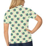Snail Pattern Print Design 04 Women's All Over Print Polo Shirt