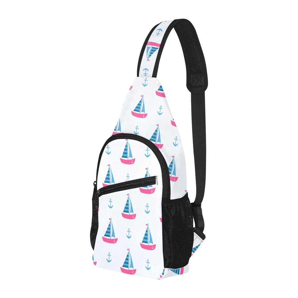 Sailboat anchor pattern All Over Print Chest Bag