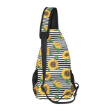 sunflowers ribbon background All Over Print Chest Bag