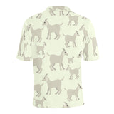 Little young goat pattern Men's All Over Print Polo Shirt