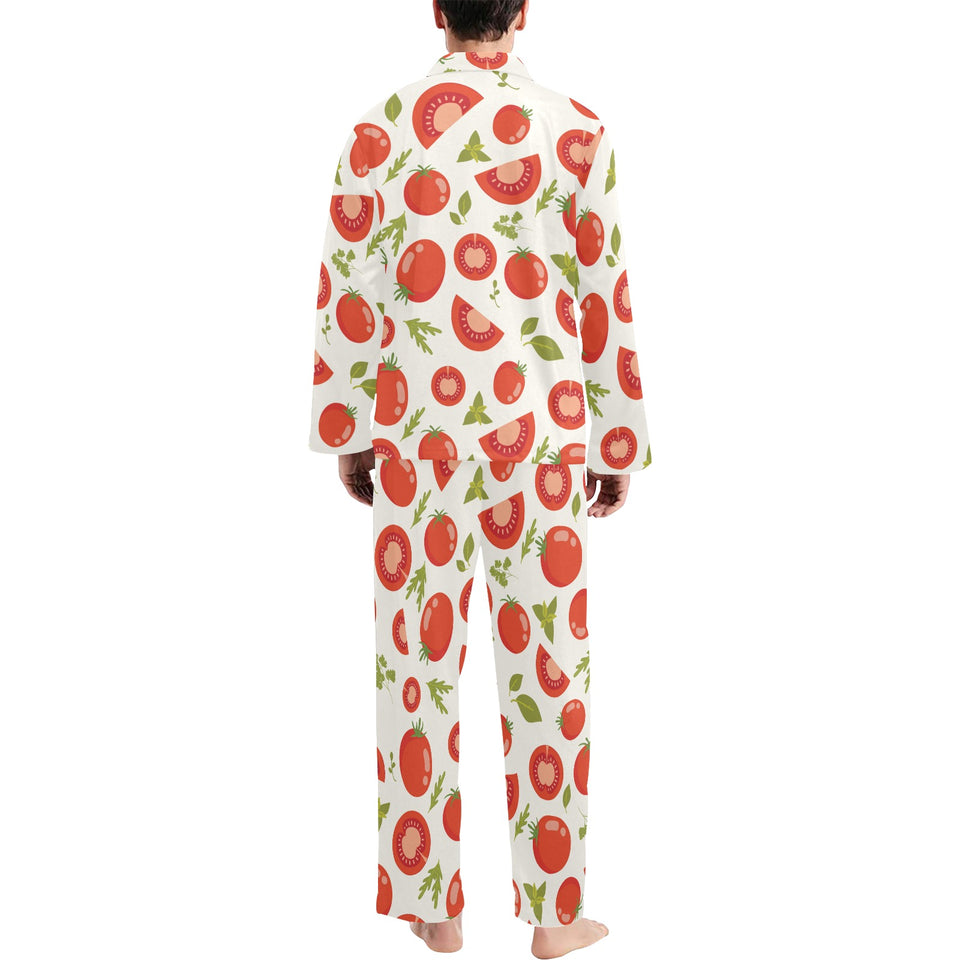 Tomato pattern Men's Long Pajama Set