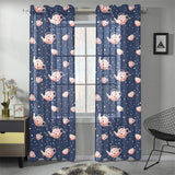 Tea pots Pattern Print Design 04 Gauze Curtain