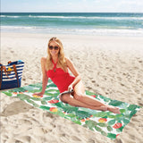Cactus design pattern copy Beach Towel