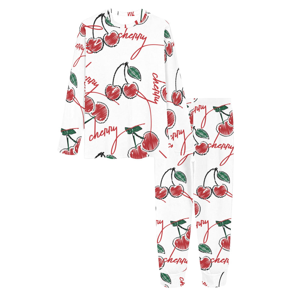 Hand drawn cherry pattern Women's All Over Print Pajama Set