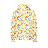 Pancake Pattern Print Design 02 Kids' Boys' Girls' Padded Hooded Jacket