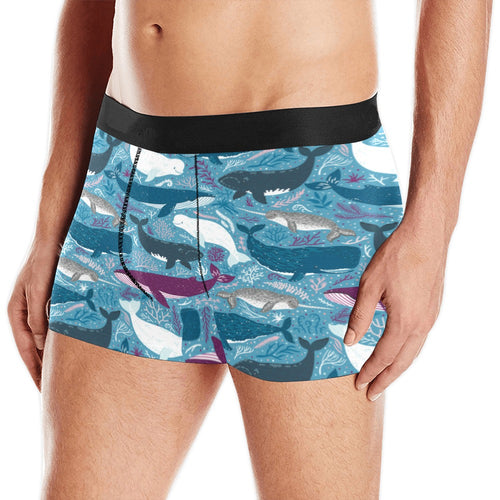 Whale design pattern Men's All Over Print Boxer Briefs Men's Underwear