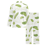 Cucumber sketch pattern Men's Long Pajama Set
