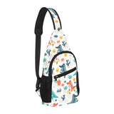 Cute Crocodile Pattern All Over Print Chest Bag