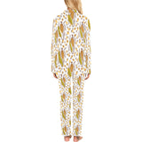 Corn Pattern Print Design 02 Women's Long Pajama Set