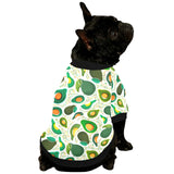 Avocado design pattern All Over Print Pet Dog Round Neck Fuzzy Shirt