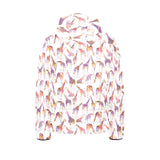 Giraffe Pattern Print Design 02 Kids' Boys' Girls' Padded Hooded Jacket
