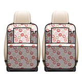 Lips Pattern Print Design 04 Car Seat Back Organizer