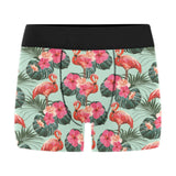 Beautiful flamingo tropical palm leaves hibiscus p Men's All Over Print Boxer Briefs Men's Underwear