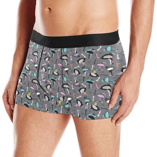 Ostrich Pattern Print Design 01 Men's All Over Print Boxer Briefs Men's Underwear
