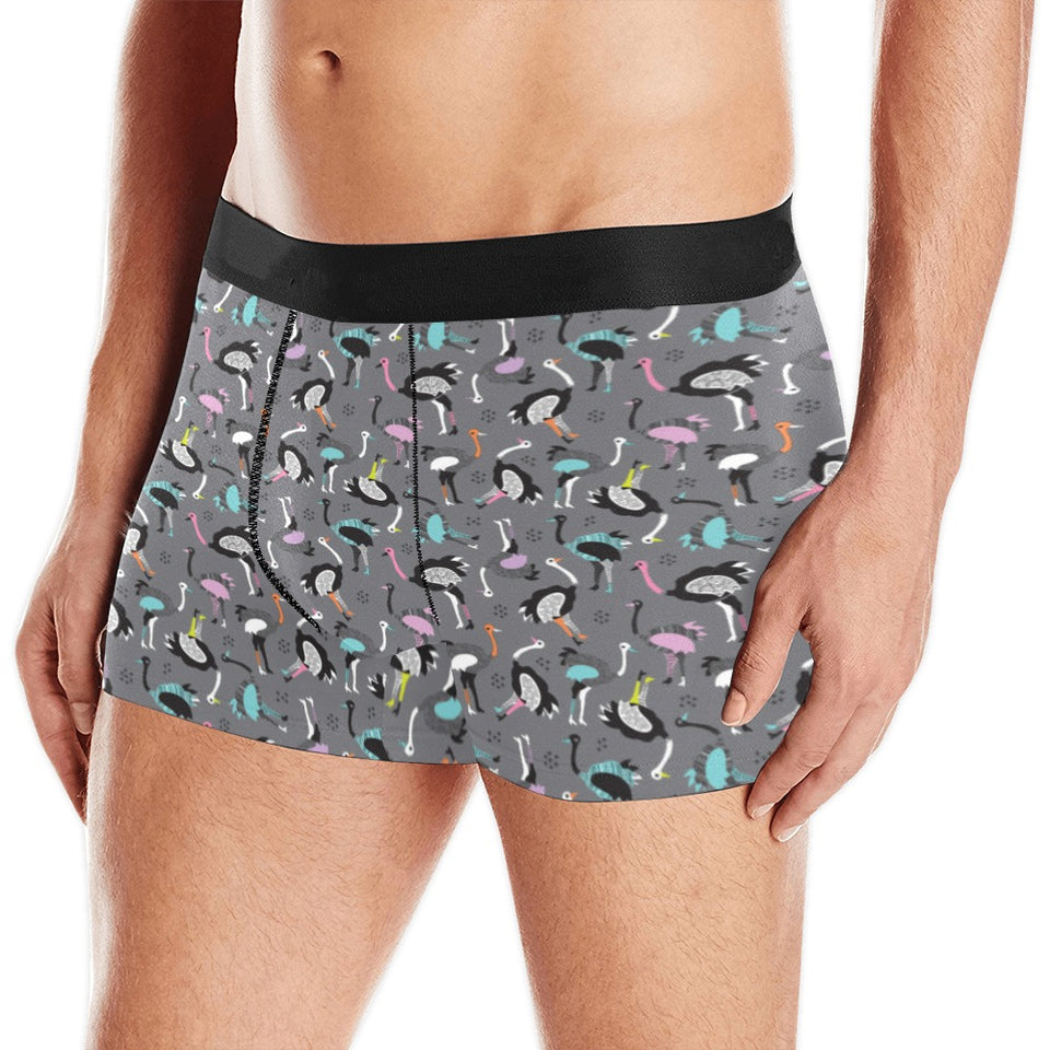 Ostrich Pattern Print Design 01 Men's All Over Print Boxer Briefs Men's Underwear