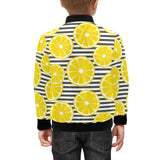 slice of lemon design pattern Kids' Boys' Girls' Bomber Jacket
