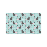poodle dog green background Doormat