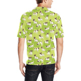 Jack Russel Pattern Print Design 01 Men's All Over Print Polo Shirt