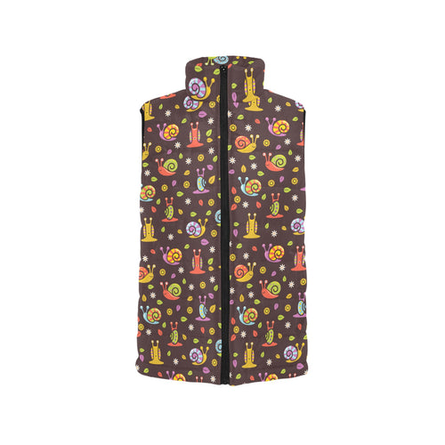 Snail Pattern Print Design 02 Men's Padded Vest