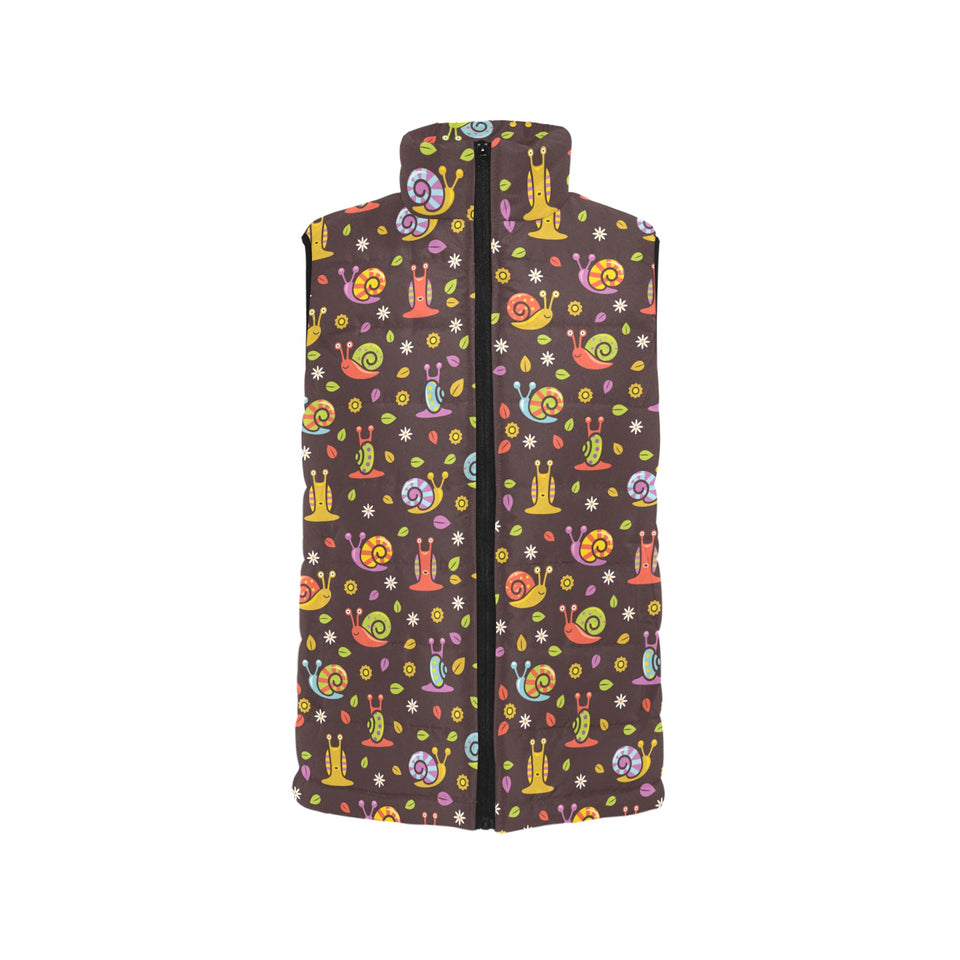 Snail Pattern Print Design 02 Men's Padded Vest