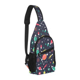 colorful space pattern planet star All Over Print Chest Bag