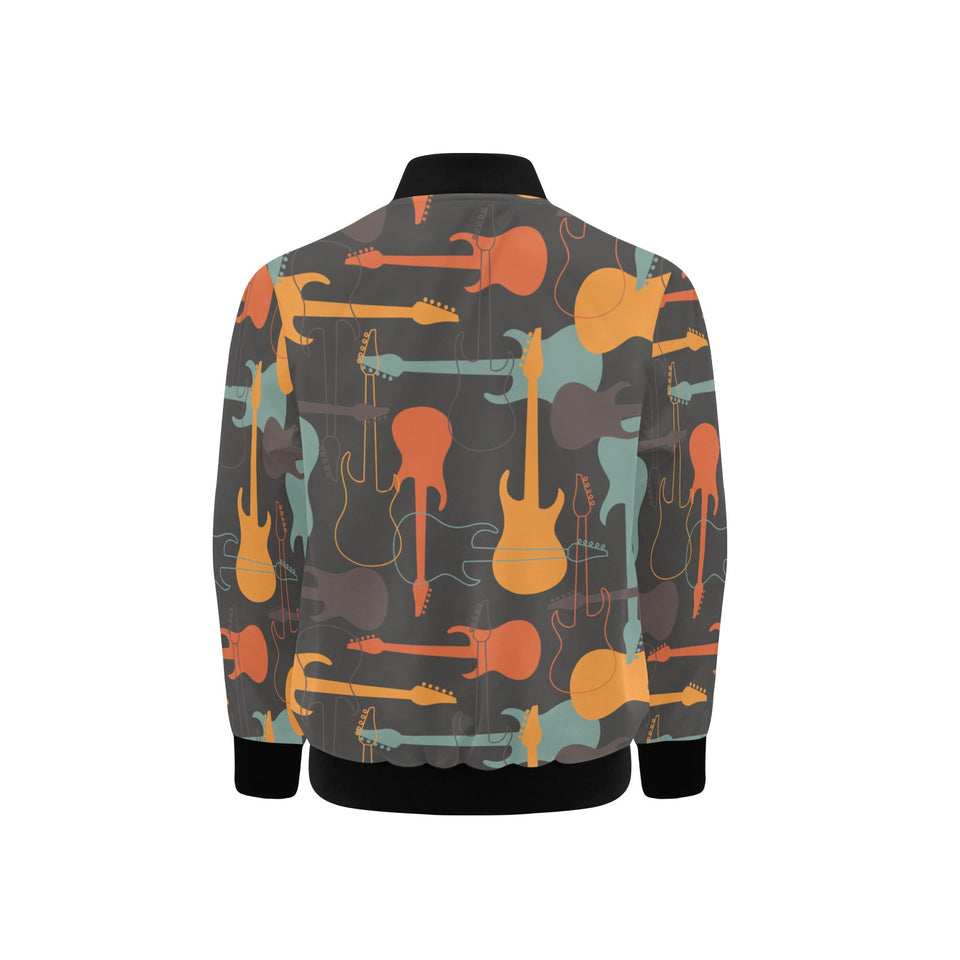 electric guitars pattern Kids' Boys' Girls' Bomber Jacket