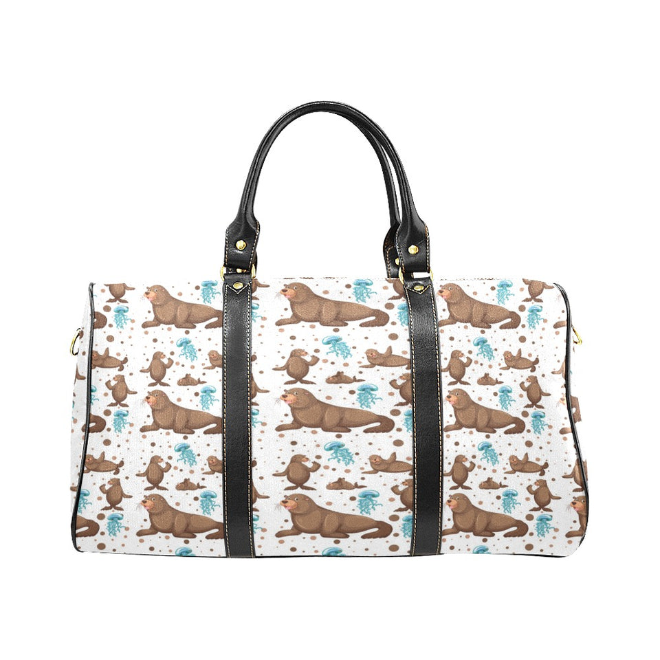 sea lion Seals jellyfish pattern Travel Bag