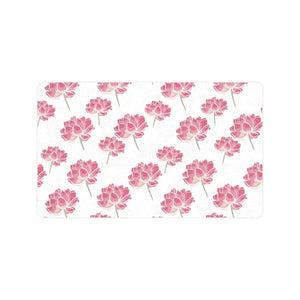 Pink lotus waterlily pattern Doormat