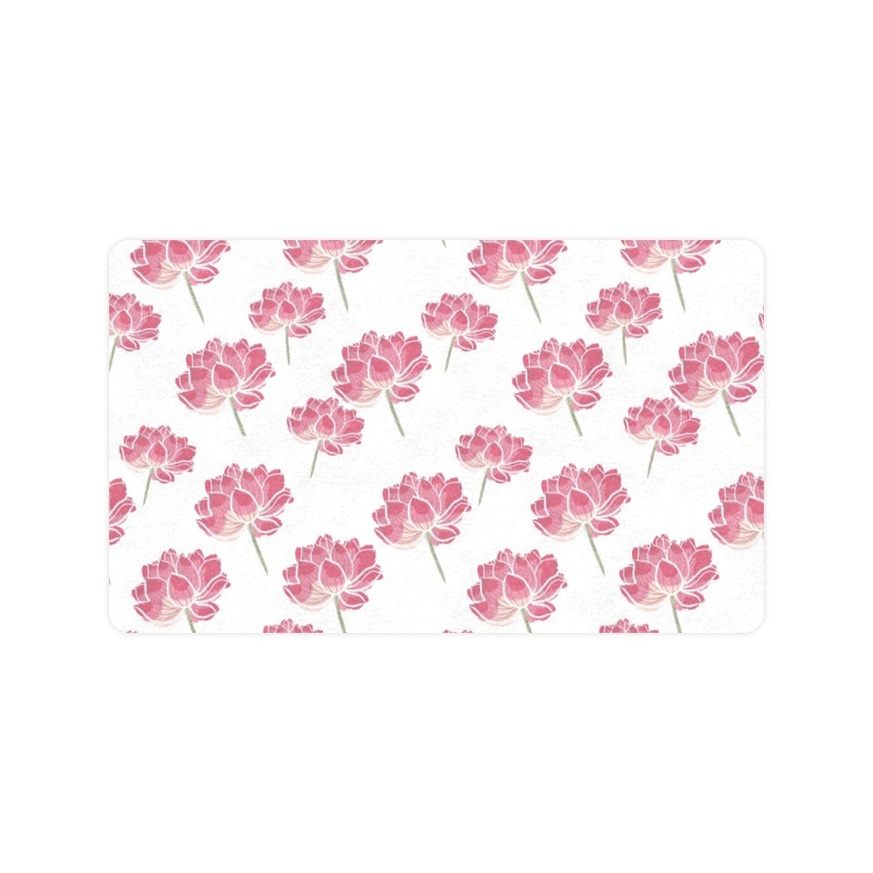 Pink lotus waterlily pattern Doormat