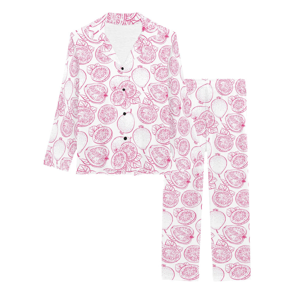 Sketch guava pattern Women's Long Pajama Set