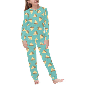 Sandwich Pattern Print Design 03 Kids' Boys' Girls' All Over Print Pajama Set