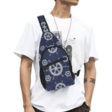 nautical steering wheel design pattern All Over Print Chest Bag