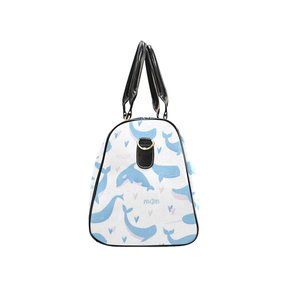 Blue whale pattern Travel Bag
