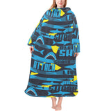 Shark dangerous Blanket Robe with Sleeves