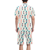 Surfboard Pattern Print Design 02 Men's V-Neck Short Pajama Set