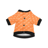 Engine Piston Orange Background Pattern Design 05 All Over Print Pet Dog Round Neck Fuzzy Shirt