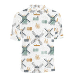 windmill pattern Men's All Over Print Polo Shirt