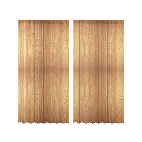 Wood Printed Pattern Print Design 05 Gauze Curtain