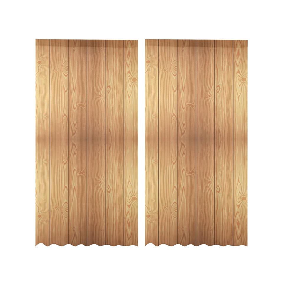 Wood Printed Pattern Print Design 05 Gauze Curtain