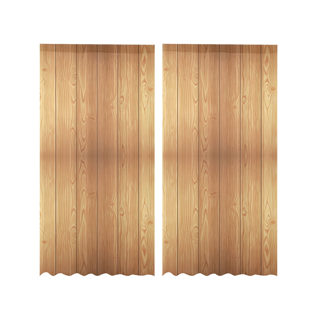 Wood Printed Pattern Print Design 05 Gauze Curtain