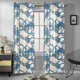 Sea turtle Polynesian Tribal design pattern Gauze Curtain