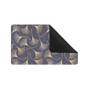 Gold ginkgo leaves Doormat