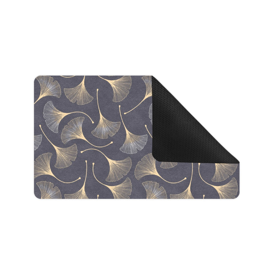 Gold ginkgo leaves Doormat