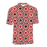 Casino Cards Suits Pattern Print Design 03 Men's All Over Print Polo Shirt